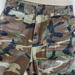 Topshop size 12 camo boot cut pants!